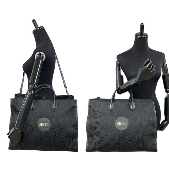 GUCCI Black Monogram Leather Shoulder Bag - Picture 2 of 9